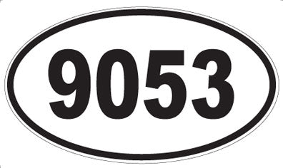 9053 - Oval Sticker