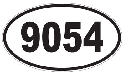 9054 - Oval Sticker