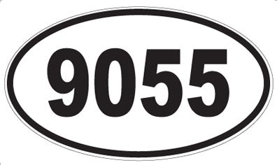 9055 - Oval Sticker