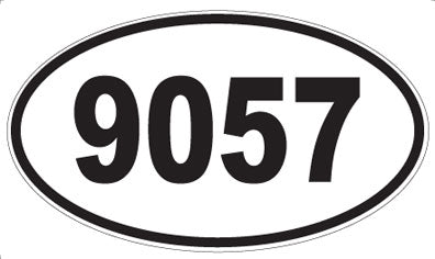 9057 - Oval Sticker