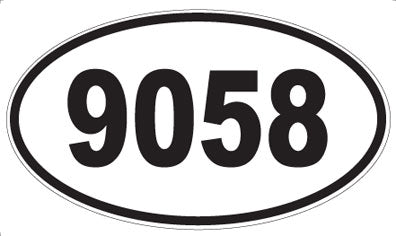 9058 - Oval Sticker