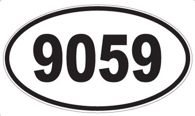 9059 - Oval Sticker