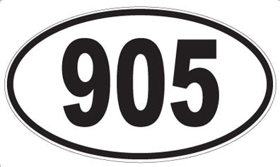 905 - Oval Sticker