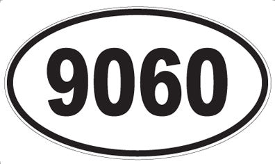 9060 - Oval Sticker