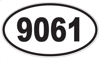9061 - Oval Sticker