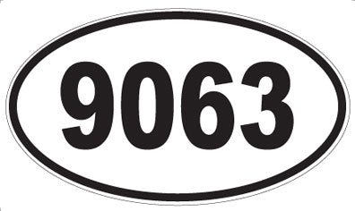 9063 - Oval Sticker