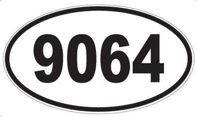 9064 - Oval Sticker