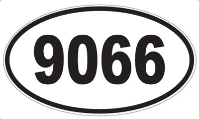 9066 - Oval Sticker