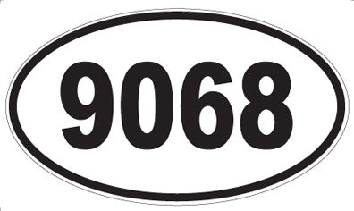 9068 - Oval Sticker
