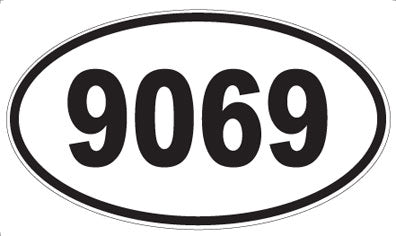9069 - Oval Sticker