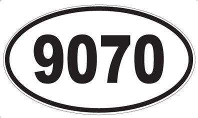 9070 - Oval Sticker