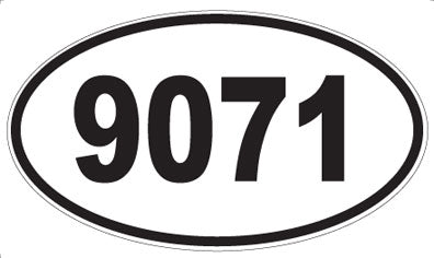 9071 - Oval Sticker