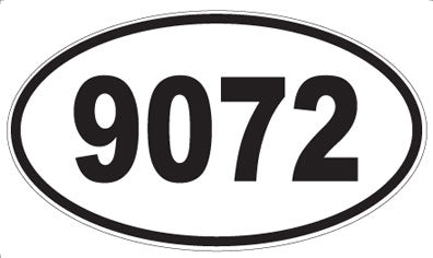 9072 - Oval Sticker