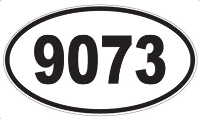 9073 - Oval Sticker