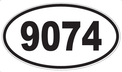 9074 - Oval Sticker