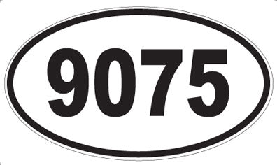 9075 - Oval Sticker