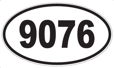 9076 - Oval Sticker