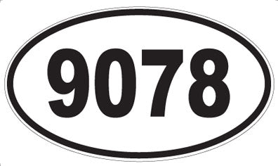 9078 - Oval Sticker