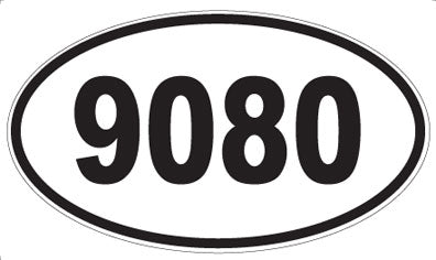 9080 - Oval Sticker