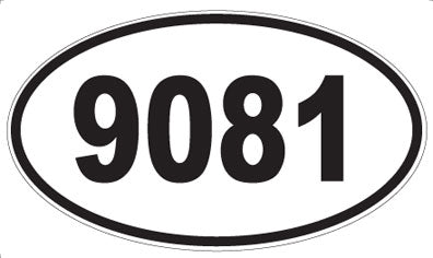9081 - Oval Sticker
