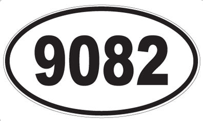 9082 - Oval Sticker
