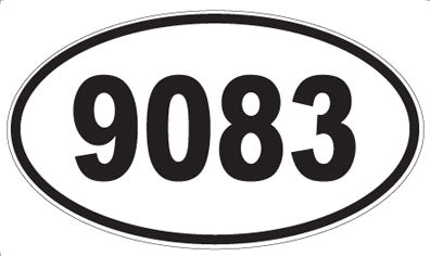 9083 - Oval Sticker
