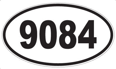 9084 - Oval Sticker