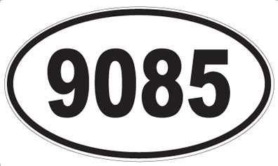 9085 - Oval Sticker