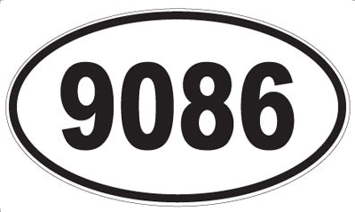 9086 - Oval Sticker
