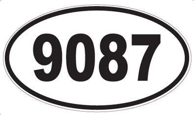 9087 - Oval Sticker