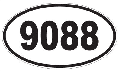 9088 - Oval Sticker