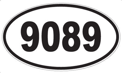 9089 - Oval Sticker