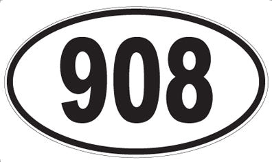 908 - Oval Sticker