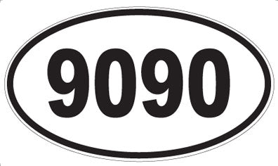 9090 - Oval Sticker