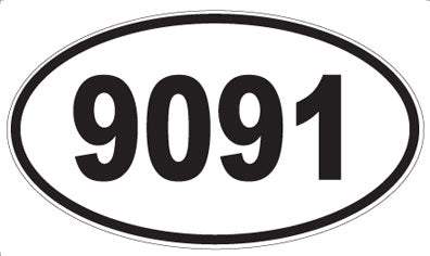 9091 - Oval Sticker