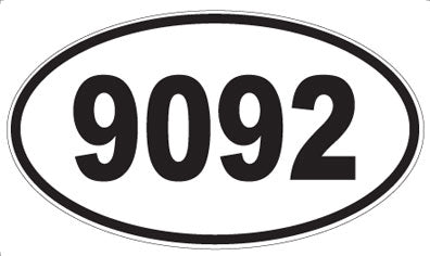 9092 - Oval Sticker