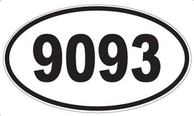 9093 - Oval Sticker