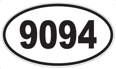 9094 - Oval Sticker