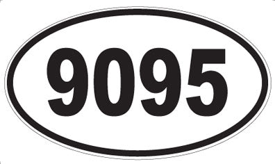 9095 - Oval Sticker