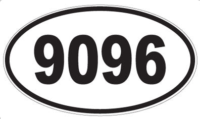 9096 - Oval Sticker
