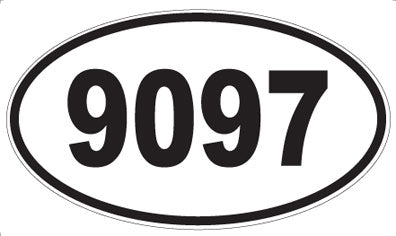 9097 - Oval Sticker