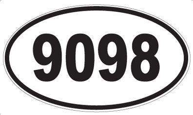 9098 - Oval Sticker