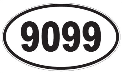 9099 - Oval Sticker