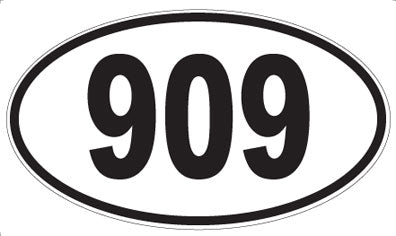 909 - Oval Sticker