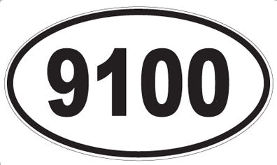9100 - Oval Sticker