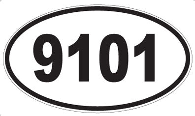 9101 - Oval Sticker