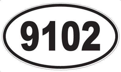 9102 - Oval Sticker