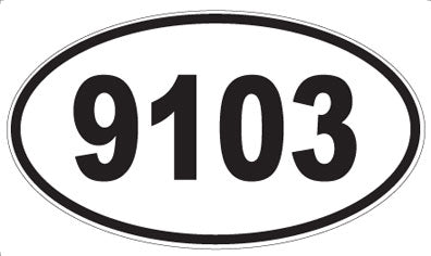 9103 - Oval Sticker