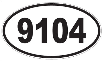 9104 - Oval Sticker