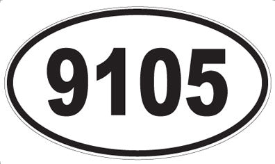 9105 - Oval Sticker